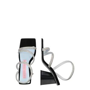 Chiara Ferragni Páskové sandály světle šedá / průhledná
