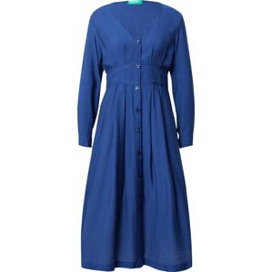 UNITED COLORS OF BENETTON Košilové šaty královská modrá