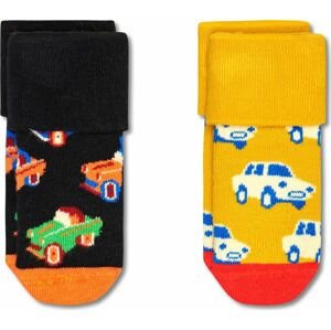 Happy Socks Ponožky béžová / modrá / žlutá / černá