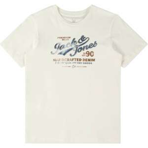 Jack & Jones Junior Tričko námořnická modř / brokátová / bílá