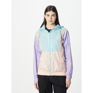 COLUMBIA Outdoorová bunda nebeská modř / světle fialová / meruňková