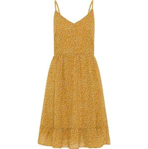 DreiMaster Vintage Letní šaty tmavě žlutá / zelená / bílá