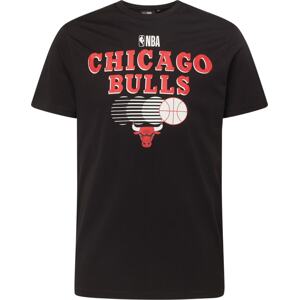 NEW ERA Tričko 'NBA Chicago Bulls' červená / černá / bílá