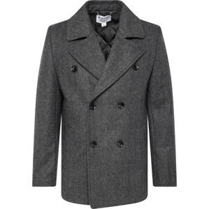 BURTON MENSWEAR LONDON Přechodný kabát šedá / černá / bílá