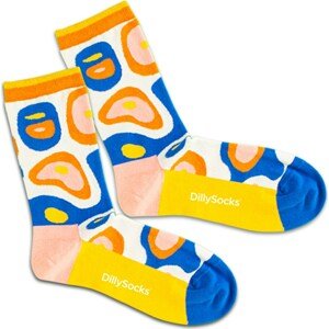 DillySocks Ponožky 'Island Dream' modrá / žlutá / oranžová / růžová / bílá