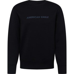 American Eagle Mikina kouřově modrá / černá