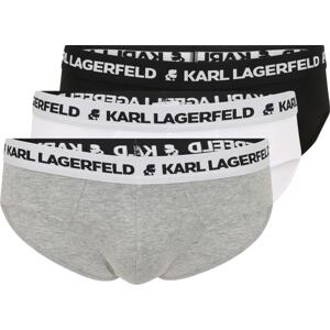 Karl Lagerfeld Slipy šedý melír / černá / bílá