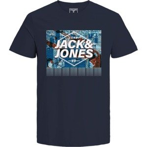 JACK & JONES Tričko 'Caleb' modrá / mix barev