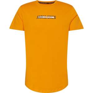JACK & JONES Tričko 'TEO' námořnická modř / zlatě žlutá / bílá