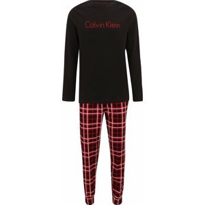 Calvin Klein Underwear Pyžamo dlouhé červená / černá / bílá