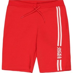 Jack & Jones Junior Kalhoty 'STEVE' červená / bílá