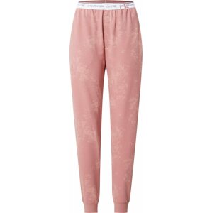 Calvin Klein Underwear Pyžamové kalhoty starorůžová / pastelově červená / černá / bílá