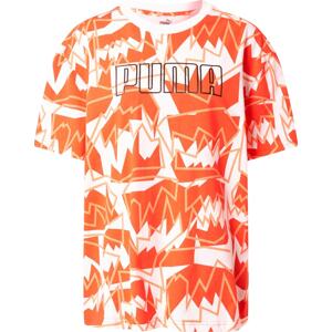 PUMA Funkční tričko oranžová / červená / černá / bílá