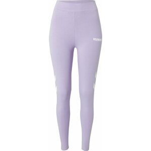 Hummel Funkční kalhoty světle fialová / bílá