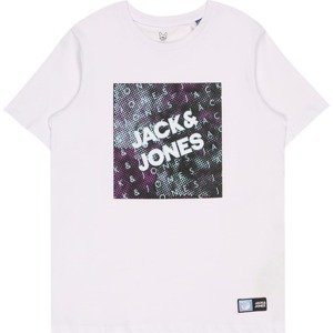 Jack & Jones Junior Tričko 'NIGHTS' mátová / svítivě fialová / černá / bílá