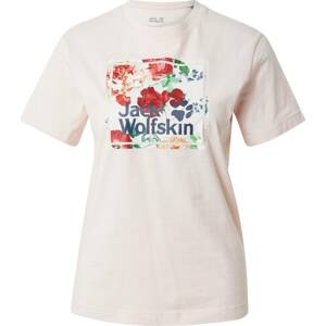 JACK WOLFSKIN Funkční tričko námořnická modř / zelená / oranžová / pastelově růžová / červená