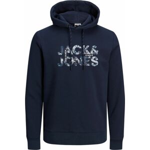 JACK & JONES Mikina námořnická modř / opálová / petrolejová / bílá