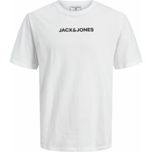 JACK & JONES Tričko 'Swish' béžová / námořnická modř / černá / bílá