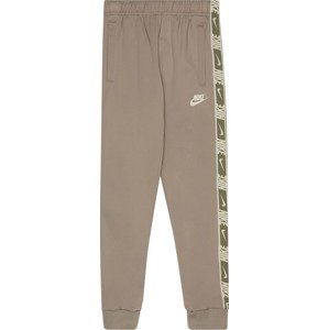 Nike Sportswear Kalhoty nažloutlá / olivová / pastelově zelená