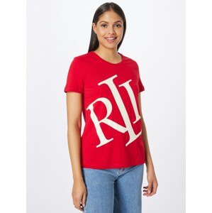 Lauren Ralph Lauren Tričko 'KATLIN' červená / bílá