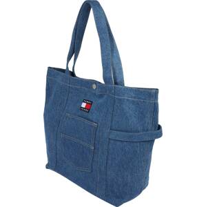 Tommy Jeans Nákupní taška modrá džínovina / tmavě modrá / červená / bílá