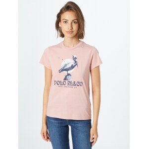 Polo Ralph Lauren Tričko námořnická modř / růžová / bílá