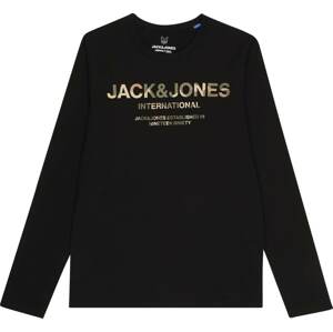 Jack & Jones Junior Tričko hnědá / olivová / černá