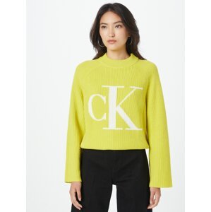 Calvin Klein Jeans Svetr  citronová / bílá
