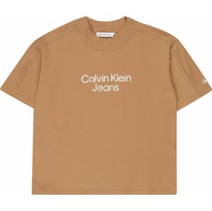 Calvin Klein Jeans Tričko písková / světle šedá