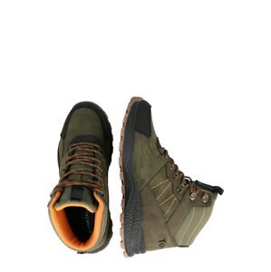 TOM TAILOR Šněrovací boty khaki / tmavě zelená