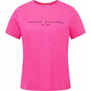 Tommy Hilfiger Curve Tričko noční modrá / pink / bílá