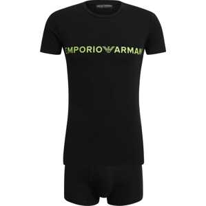 Emporio Armani Pyžamo krátké zelená / černá