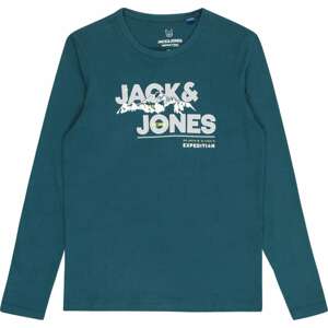 Jack & Jones Junior Tričko 'HUNTER' světle žlutá / světle šedá / petrolejová / bílá