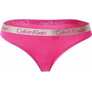 Calvin Klein Underwear Tanga šedobéžová / orchidej