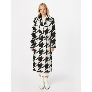 AllSaints Zimní kabát 'MABEL HOUNDSTOOTH' černá / bílá