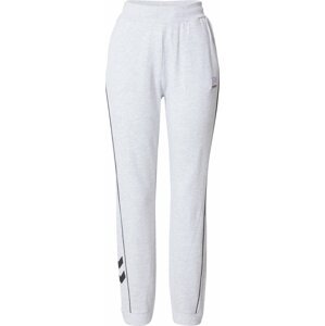 Hummel Sportovní kalhoty šedý melír / světle fialová / černá
