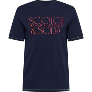 SCOTCH & SODA Tričko noční modrá / oranžová / melounová