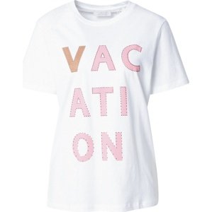 Rich & Royal Tričko 'Vacation' velbloudí / růžová / bílá