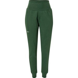 NEBBIA Sportovní kalhoty tmavě zelená / bílá
