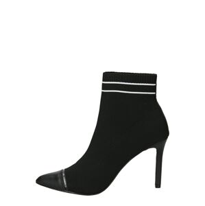 Karl Lagerfeld Kotníkové boty 'PANDARA' černá / bílá