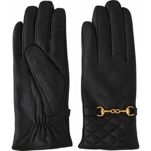 PIECES Prstové rukavice 'NOFIA' zlatá / černá