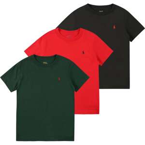 Polo Ralph Lauren Tričko tmavě zelená / červená / černá