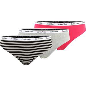 Calvin Klein Underwear Plus Tanga šedá / pink / černá / bílá