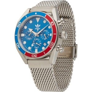ADIDAS ORIGINALS Analogové hodinky nebeská modř / červená / stříbrná