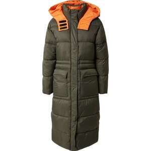 ONLY Zimní kabát 'Puk' khaki / oranžová