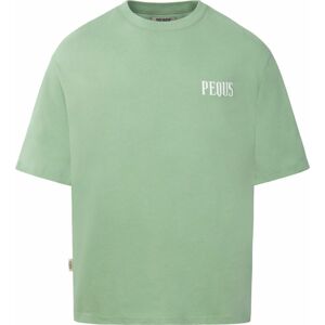 Pequs Tričko světle zelená / bílá