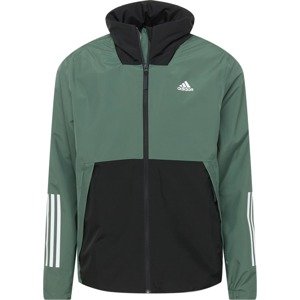 ADIDAS SPORTSWEAR Sportovní bunda smaragdová / černá / bílá