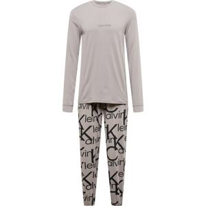 Calvin Klein Underwear Pyžamo dlouhé světle šedá / černá