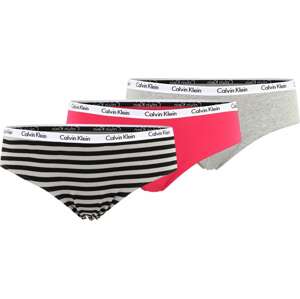 Calvin Klein Underwear Plus Kalhotky šedý melír / pink / černá / bílá
