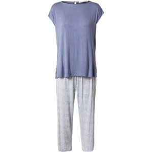 Women' Secret Pyžamo kouřově modrá / tmavě modrá / bílá